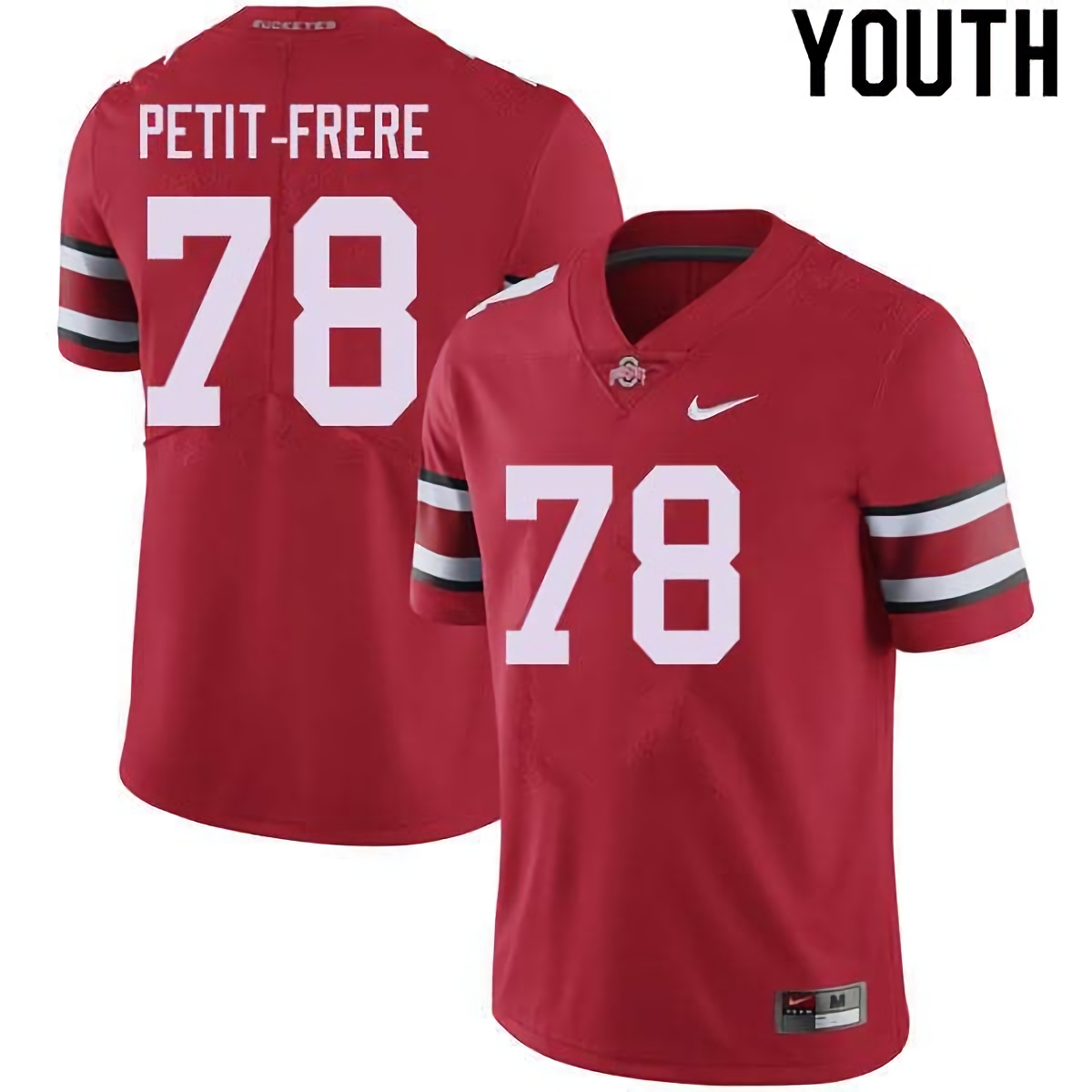 Nicholas Petit-Frere Ohio State Buckeyes Youth NCAA #78 Nike Red College Stitched Football Jersey DIY6756UK
